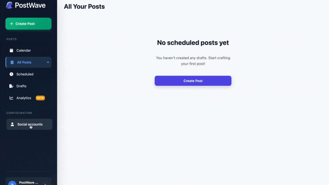 Post to all platforms simultaneously